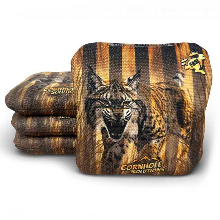 Bobcat/Rustic Stars - Pro Style REC Cornhole Bags – Regulation 6"x6" – Full Set of 8 by Cornhole Solutions, custom cornhole board detail photo 3