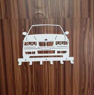 E36 M3 Key Hanger Steel Wall Mounted Key Rack – Classic BMW Organizer for Garage Entryway Office Car Lover Gift