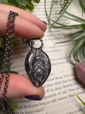Rhodonite Yoni Necklace