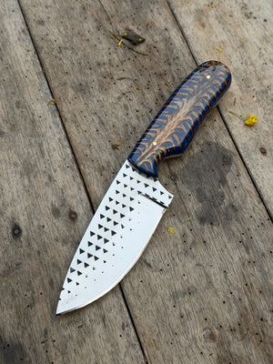 Handmade Midnight Feather Cowboy Knife by JW SteelCrafts, view 1 of 9