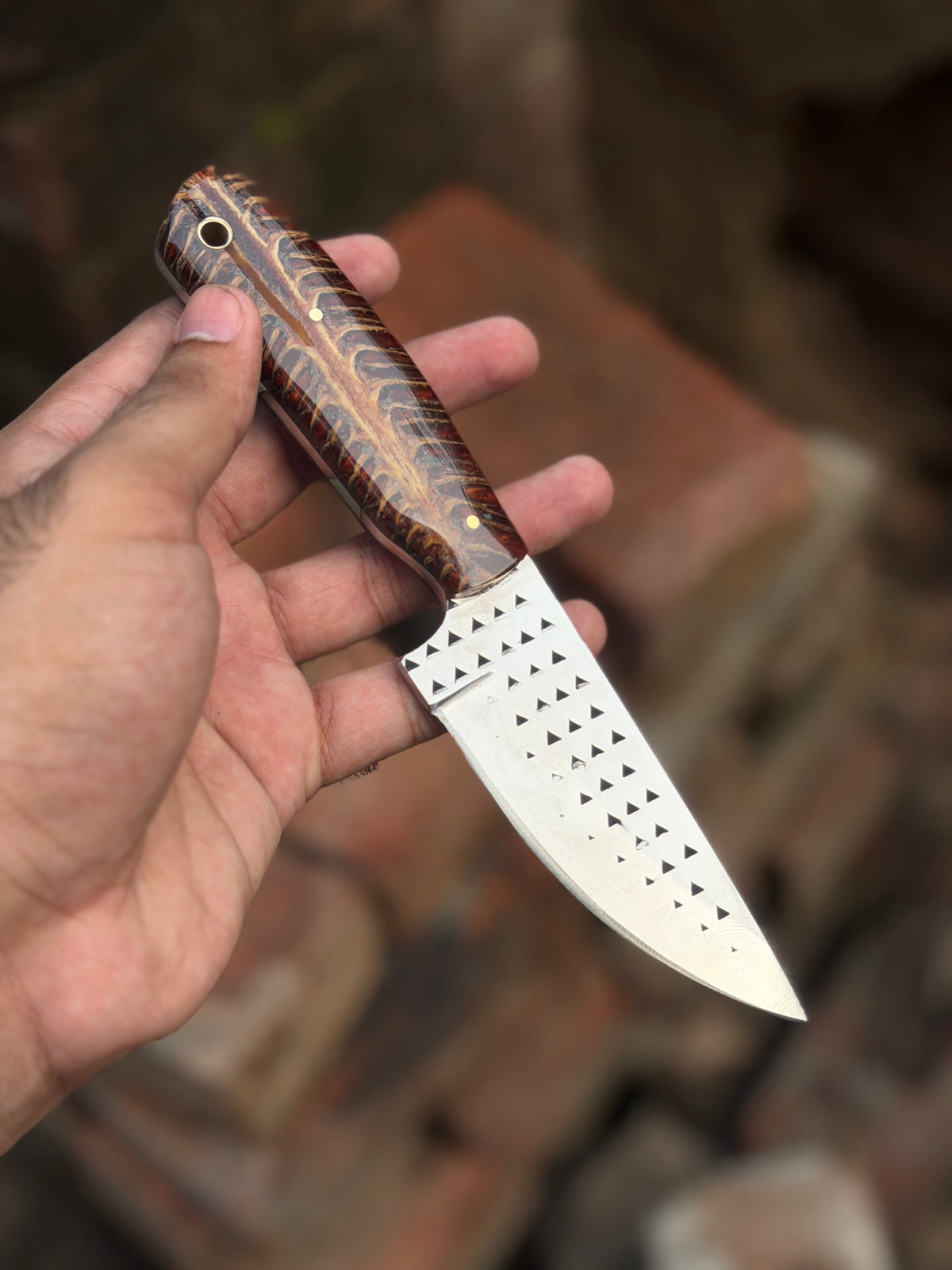 Handmade Midnight Feather Cowboy Knife by JW SteelCrafts, view 3 of 9