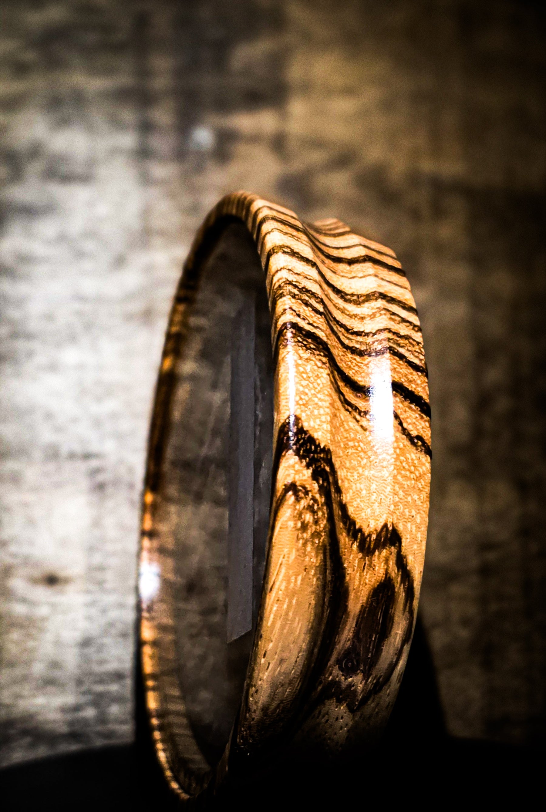 3.5 Inch Zebrawood Spitting and Drumming Pot Call by Yahoola Creek Bottoms, handmade jewelry detail photo 2