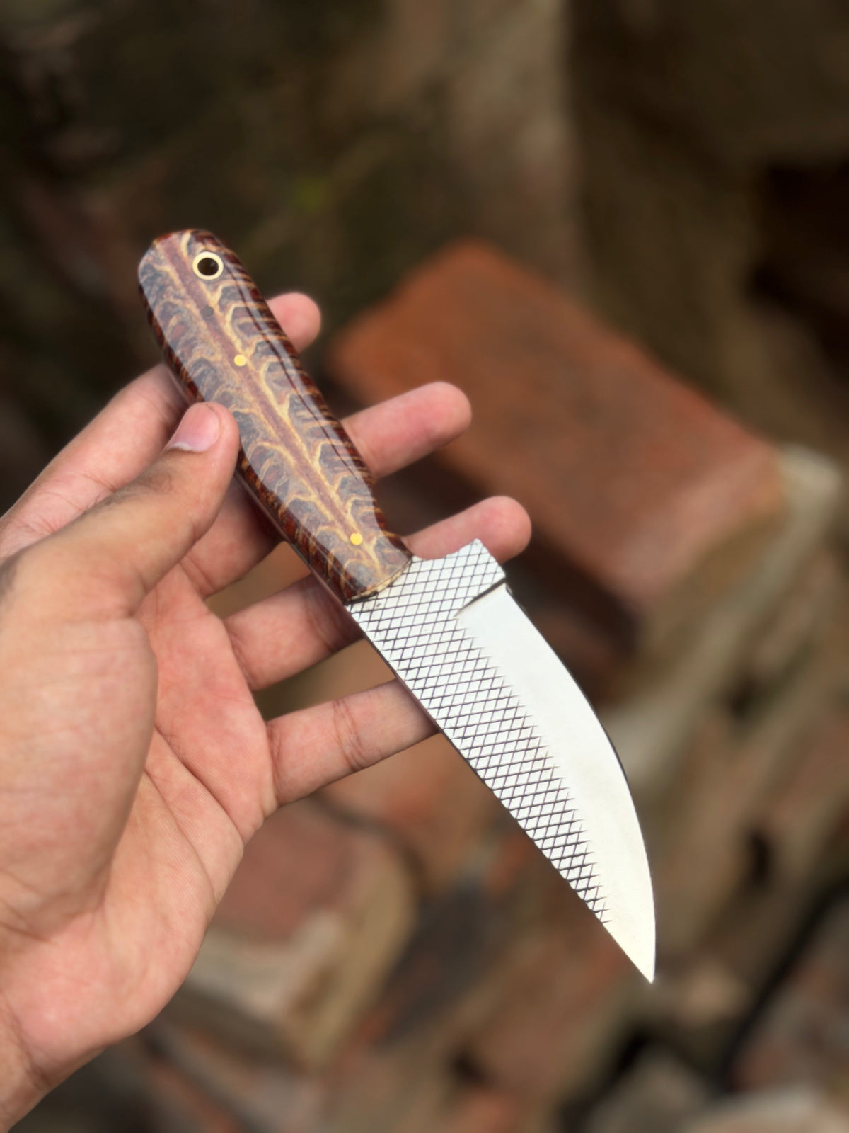 Handmade Midnight Feather Cowboy Knife by JW SteelCrafts, view 6 of 9