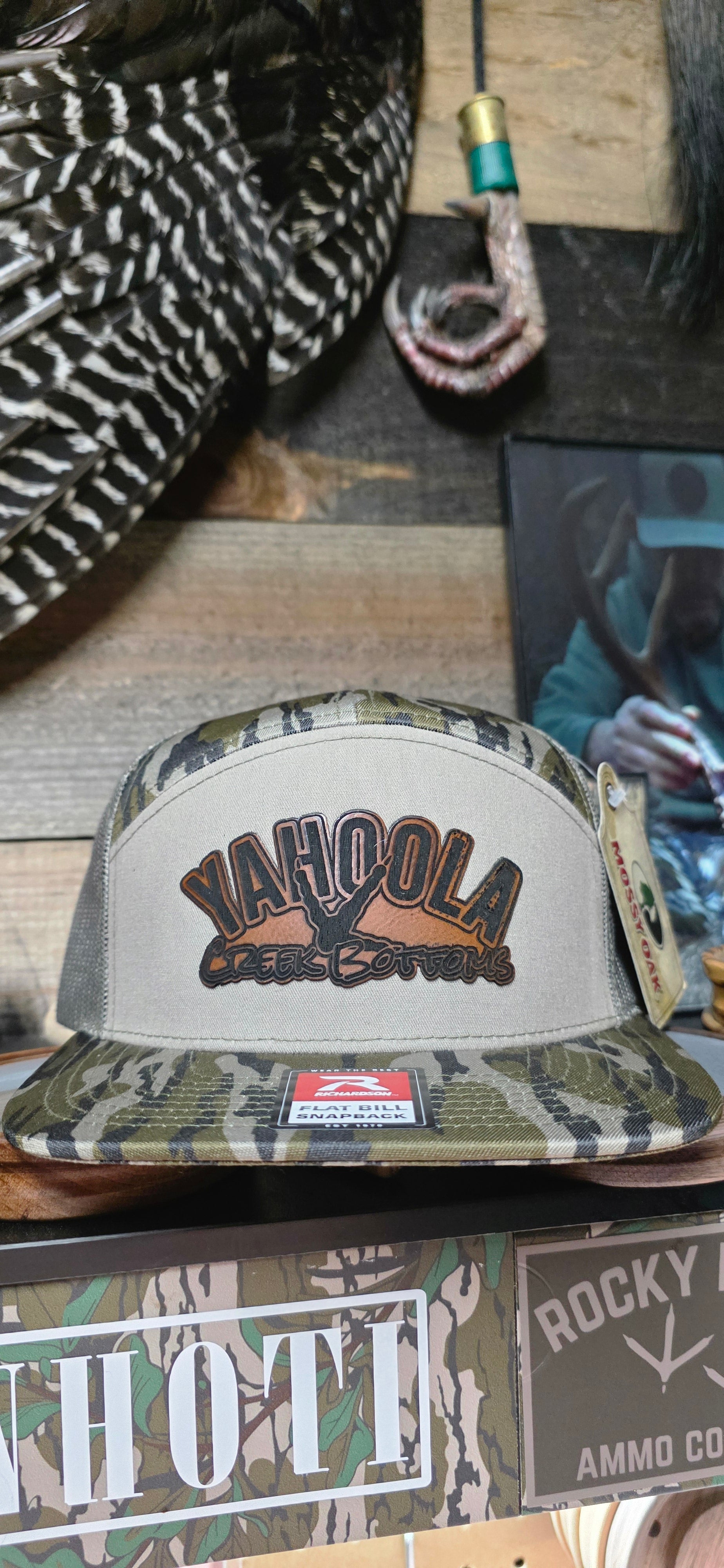 Bottomland 7 Panel YCB Logo Hat by Yahoola Creek Bottoms, Southern lifestyle apparel main product photo
