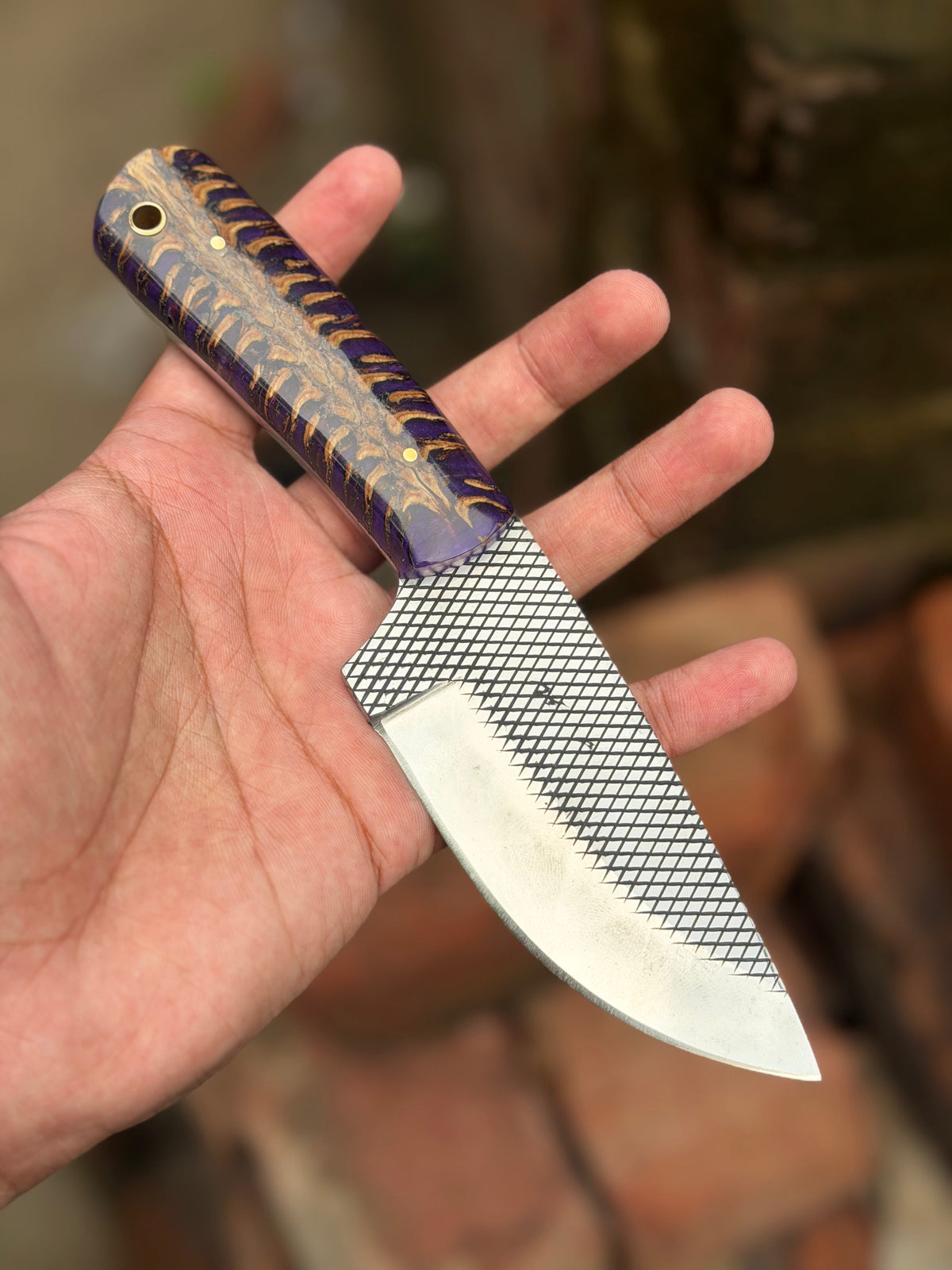 Handmade Midnight Feather Cowboy Knife by JW SteelCrafts, view 9 of 9