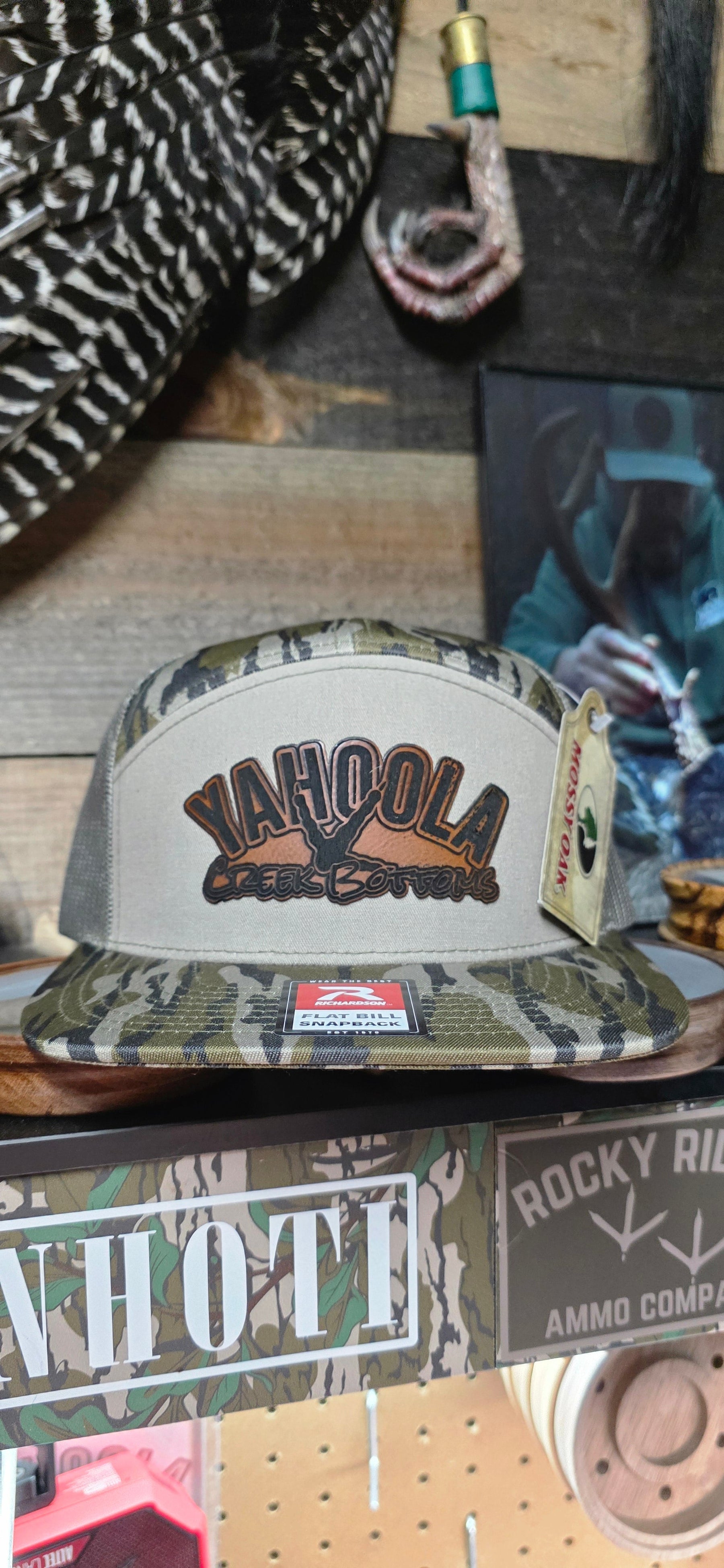 Bottomland 7 Panel YCB Logo Hat by Yahoola Creek Bottoms, Southern lifestyle apparel detail photo 2