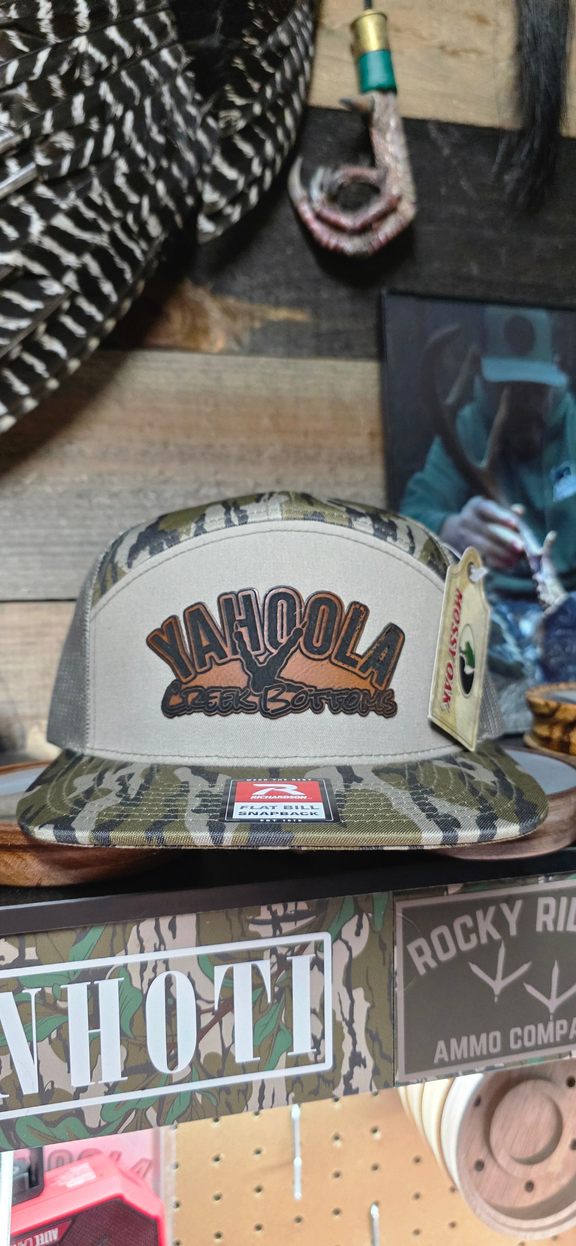 Bottomland 7 Panel YCB Logo Hat by Yahoola Creek Bottoms, Southern lifestyle apparel detail photo 2
