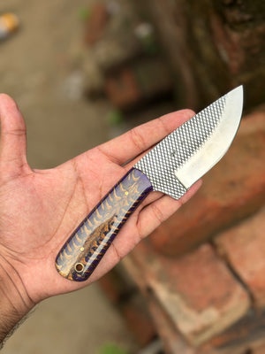 Handmade Midnight Feather Cowboy Knife by JW SteelCrafts, view 8 of 9