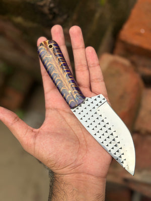 Handmade Midnight Feather Cowboy Knife by JW SteelCrafts, view 7 of 9