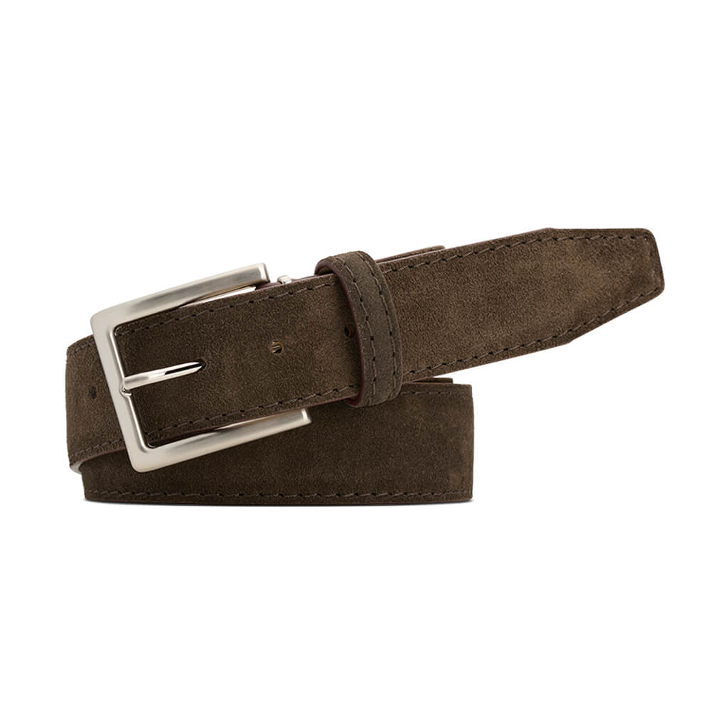 Brown Suede Leather Belt