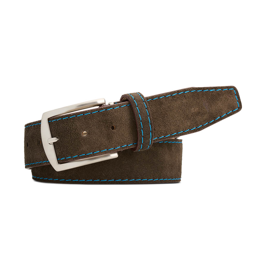 Brown Suede Leather Belt