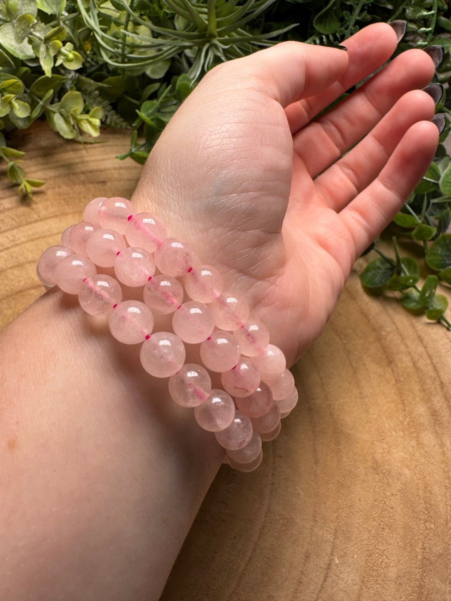 Rose Quartz Beaded Bracelet with 8mm Beads