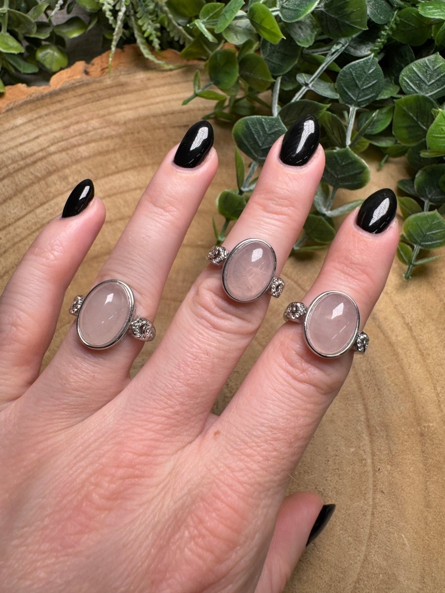 Rose Quartz Ring Adjustable