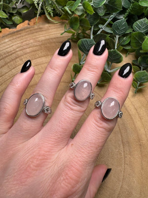 Rose Quartz Ring Adjustable