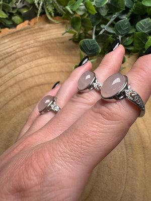 Rose Quartz Ring Adjustable