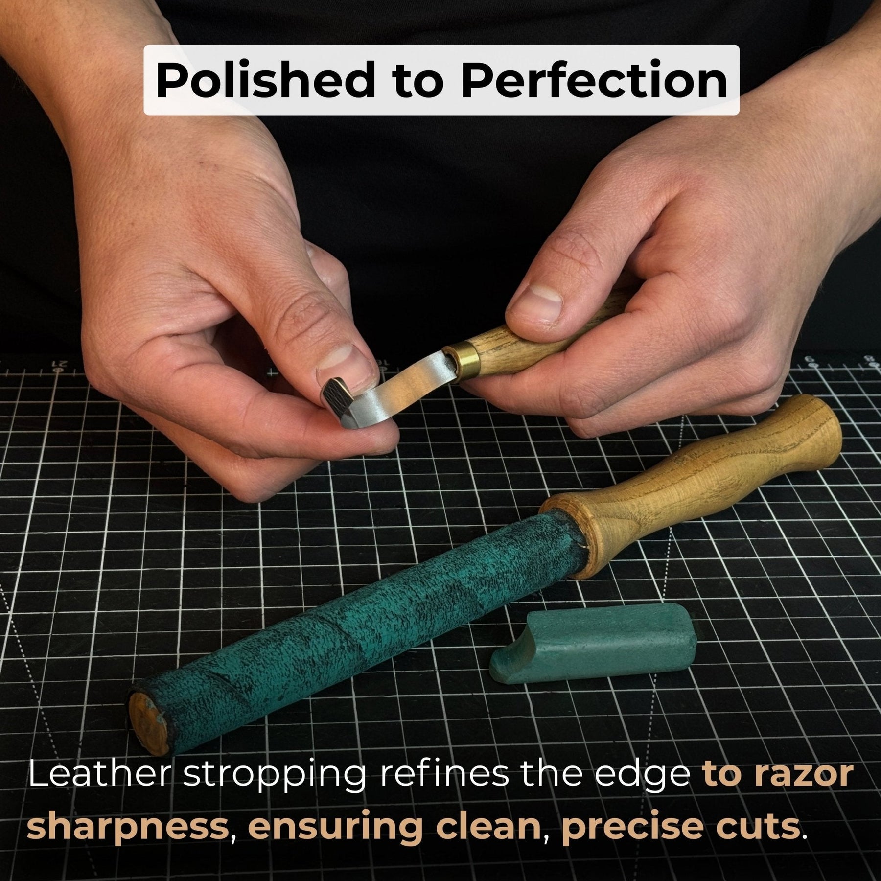 Round Leather Strop For Knife Sharpening