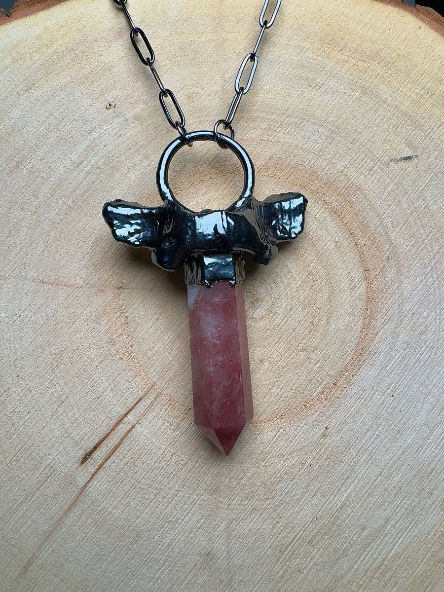 Seraphine- Red Aventurine and Bone Necklace