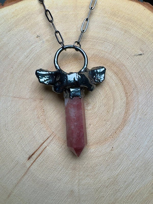 Seraphine- Red Aventurine and Bone Necklace