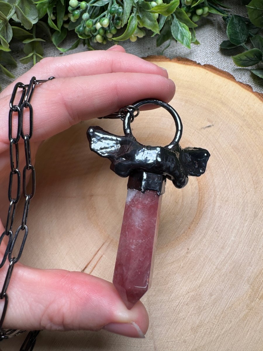Seraphine- Red Aventurine and Bone Necklace