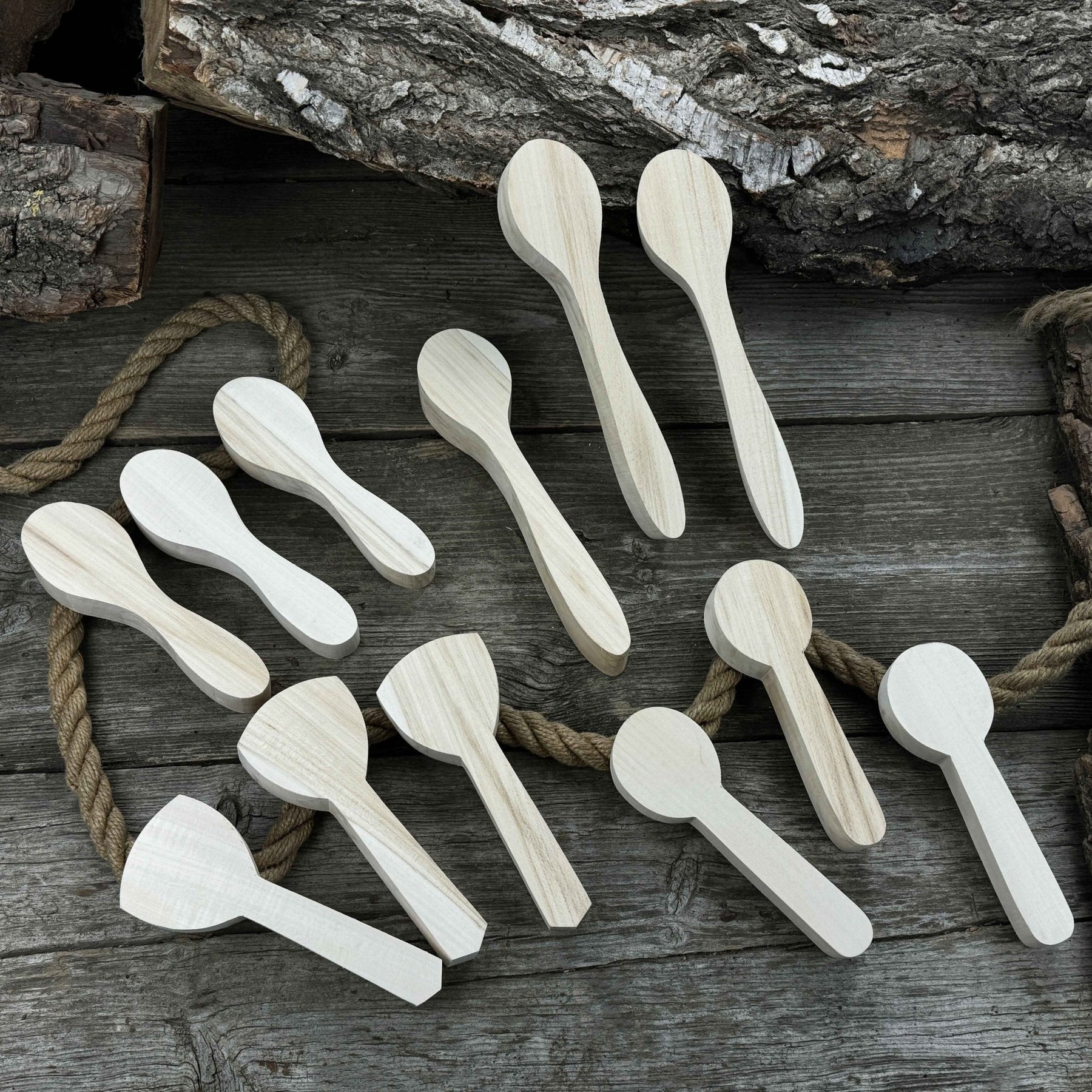 Set of 12 Linden Wood Spoon Carving Blanks