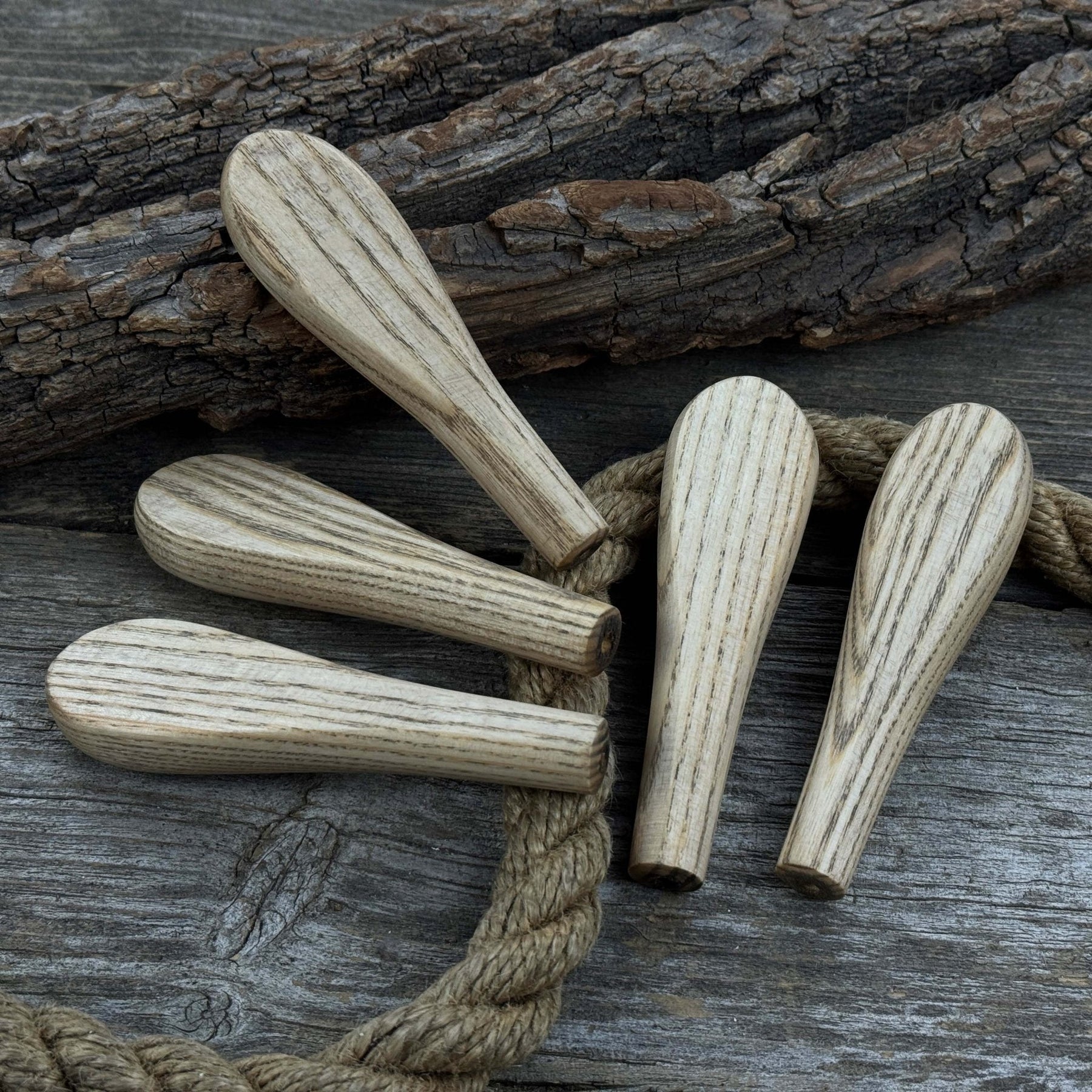 Set of 5 Universal Ash Wood Handles