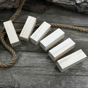 Set of 6 Large Linden Wood Carving Blanks