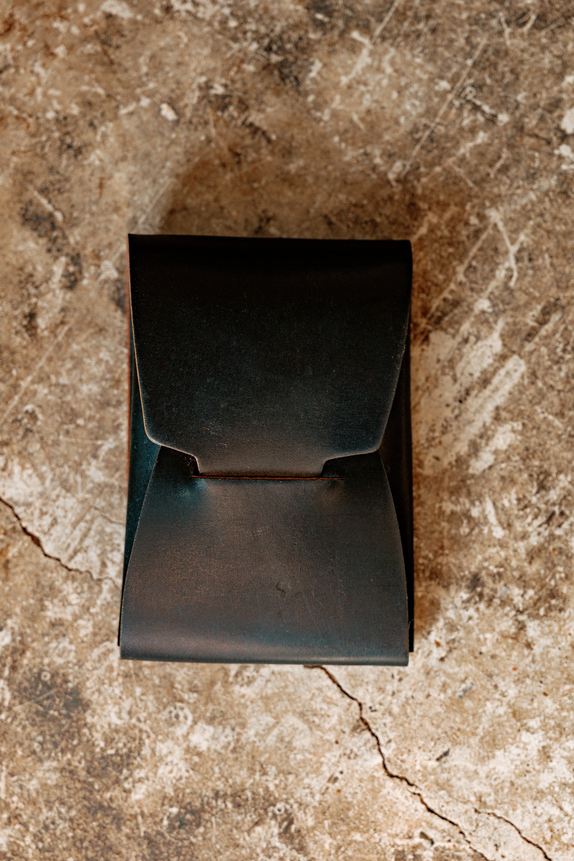 Johnny Slim - Black Horween Shell Cordovan by Loyal Stricklin, handmade leather goods detail photo 2