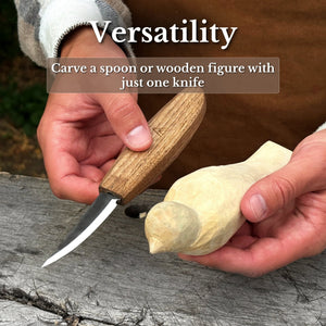 Sloyd Carving Knife with Leather Sheath by Sharky Forged Steel Tools — view 10
