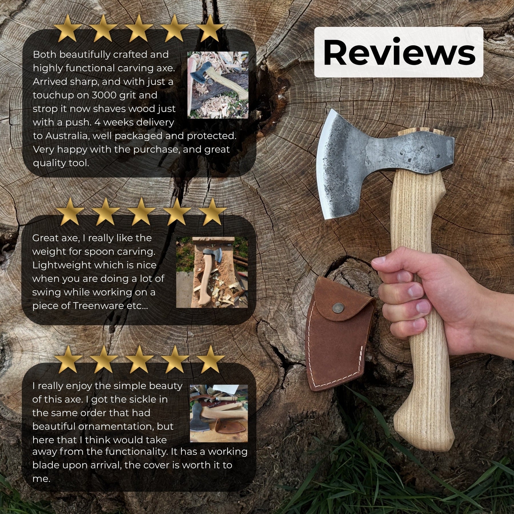 Small Carving Axe, 0.54 kg (1.19 lbs)