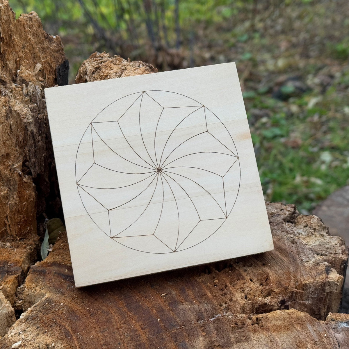 Small Linden Wood Carving Board with Pre-Drawn Pattern by Sharky Forged Steel Tools — view 1
