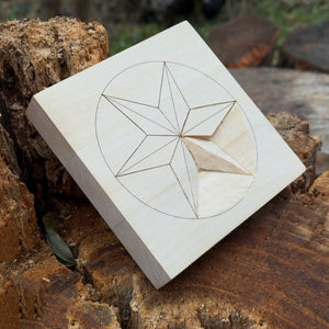 Small Linden Wood Carving Board with Pre-Drawn Pattern by Sharky Forged Steel Tools — view 6