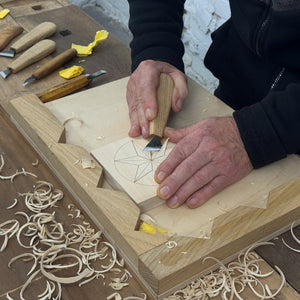 Small Linden Wood Carving Board with Pre-Drawn Pattern by Sharky Forged Steel Tools — view 15