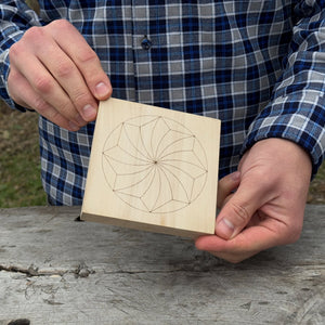 Small Linden Wood Carving Board with Pre-Drawn Pattern by Sharky Forged Steel Tools — view 3