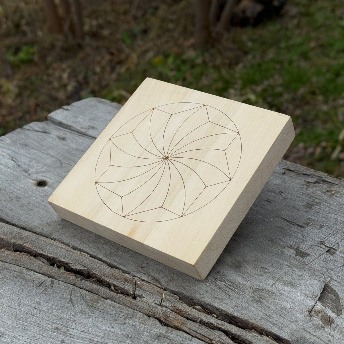 Small Linden Wood Carving Board with Pre-Drawn Pattern by Sharky Forged Steel Tools — view 11
