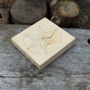 Small Linden Wood Carving Board with Pre-Drawn Pattern by Sharky Forged Steel Tools — view 8