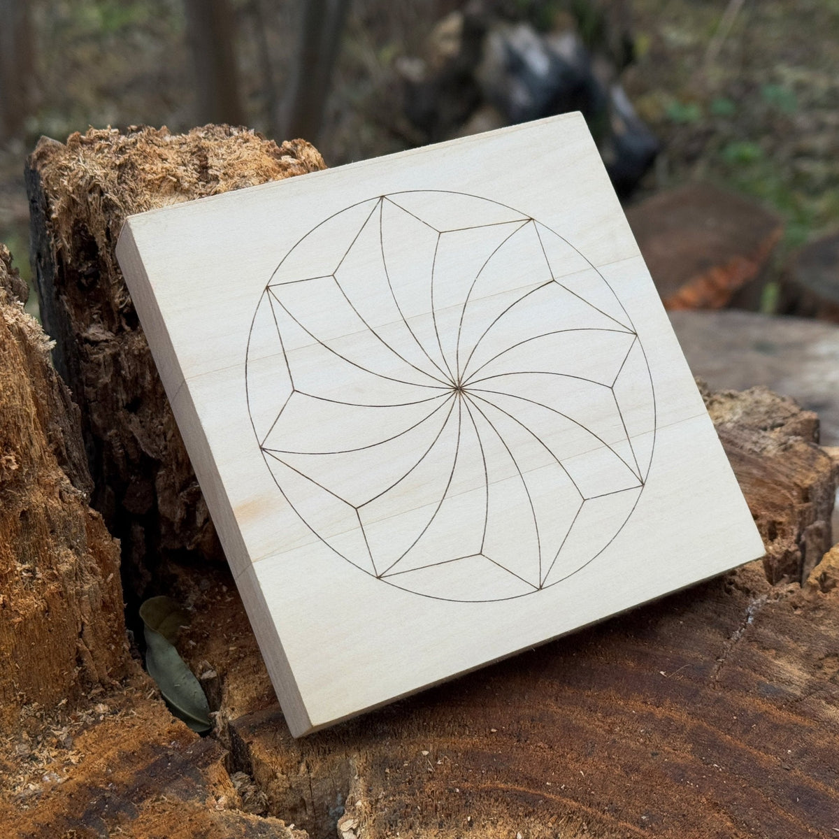 Small Linden Wood Carving Board with Pre-Drawn Pattern by Sharky Forged Steel Tools — view 7
