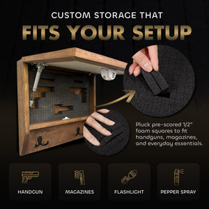 Wild Turkey Gobbler Gun Concealment Furniture - Handcrafted Hidden Gun Storage Wall Decor - Hidden Safe Furniture with Magnetic Lock for Quick Access & Storage