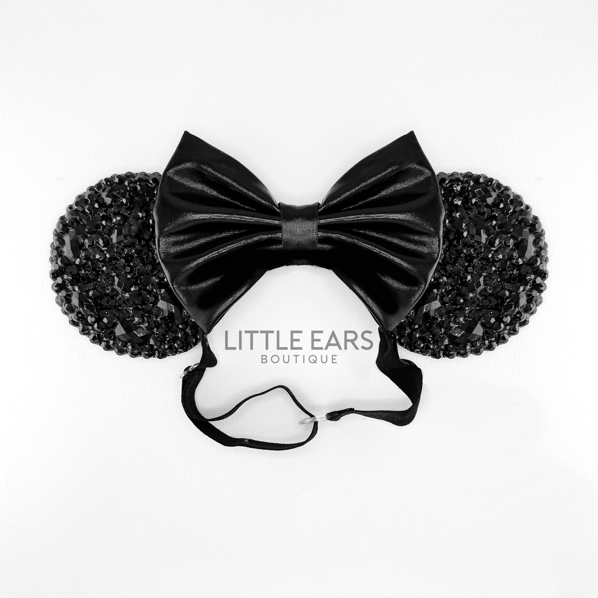 Sparkle Black Elastic Ears by Little Ears Boutique, headbands main product photo