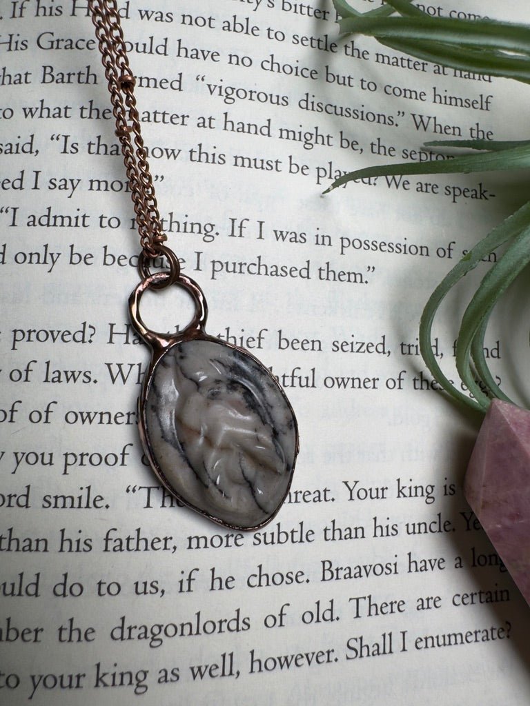 Spiderweb Jasper Yoni Necklace