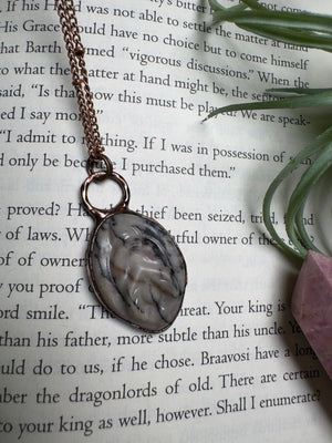 Spiderweb Jasper Yoni Necklace