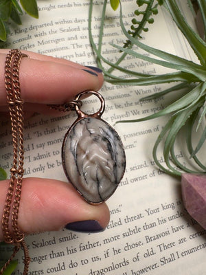 Spiderweb Jasper Yoni Necklace