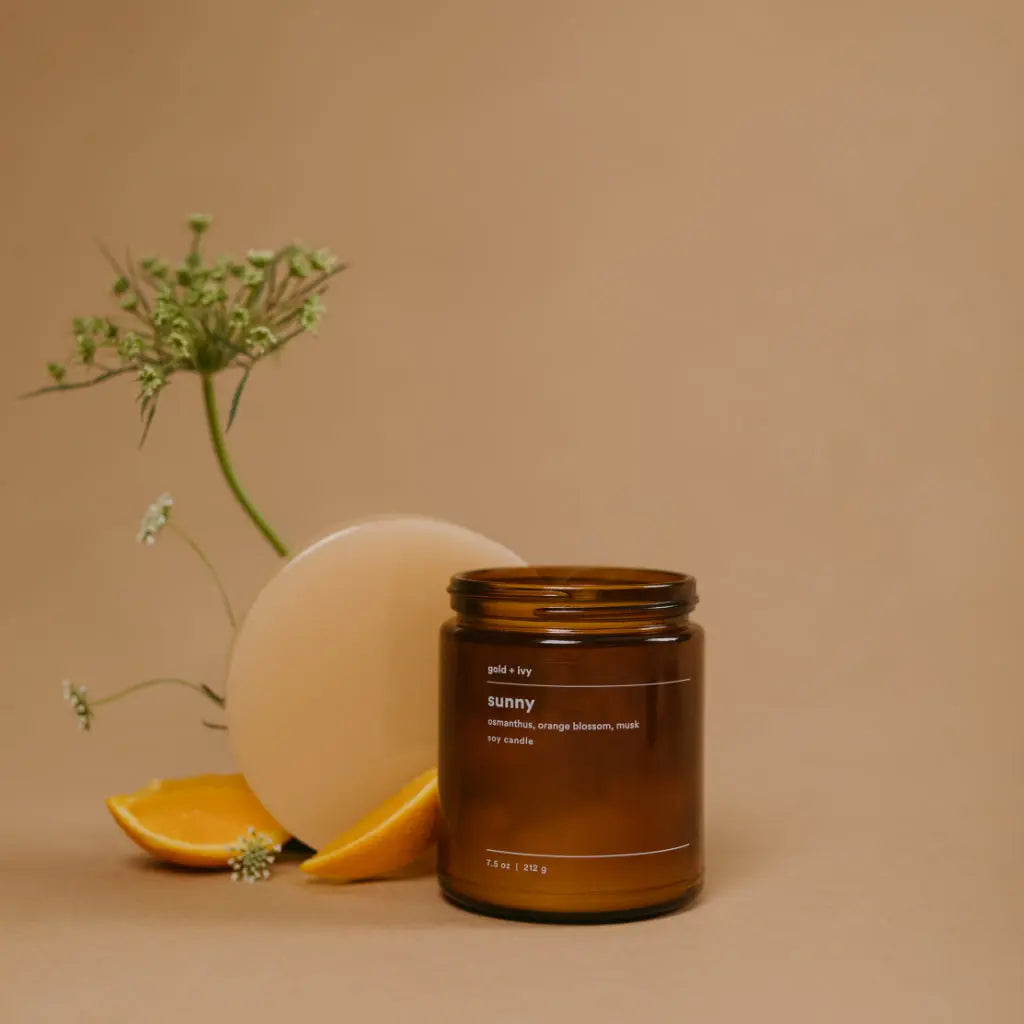 Sunny by gold + ivy, scented candle main product photo