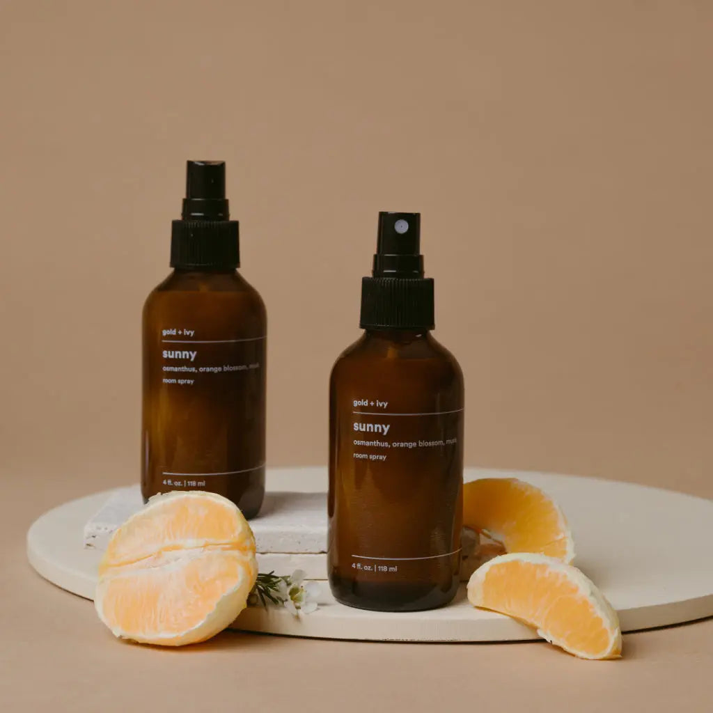 Sunny room spray by gold + ivy, scented candle main product photo