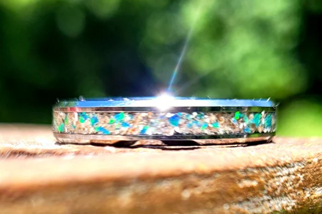 The Taz Opal and Ash Memorial Ring