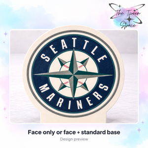 Seattle Mariners 3D printed interchangeable face by The Tween Space; choose face only or face with standard base
