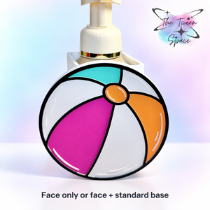 Beach Ball 3D printed interchangeable face by The Tween Space; choose face only or face with standard base