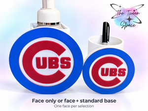 Chicago Cubs 3D printed interchangeable face by The Tween Space; choose face only or face with standard base