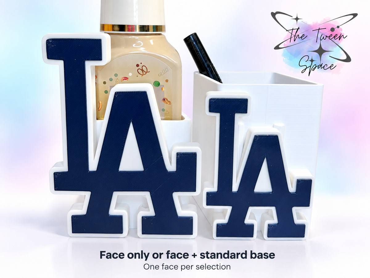Los Angeles Dodgers 3D printed interchangeable face by The Tween Space; choose face only or face with standard base