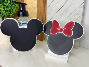 Boy & Girl Mouse Interchangeable Face, original designer product photo; select one design. Display props are not included.