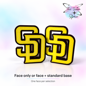 San Diego Padres 3D printed interchangeable face by The Tween Space; choose face only or face with standard base; one face per selection